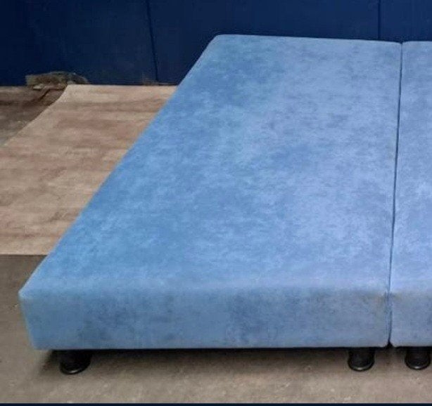 1 x boxspring bodem blauw 90 x 210 cm, Ophalen, Gebruikt, 90 cm, Blauw