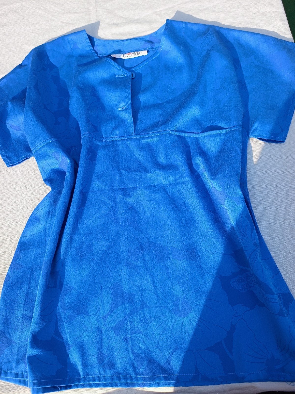 Authentieke vintage blouse in Japanse/Aziatische stijl, Kleding | Dames, Maat 38/40 (M), Blauw, Ophalen of Verzenden, Zo goed als nieuw