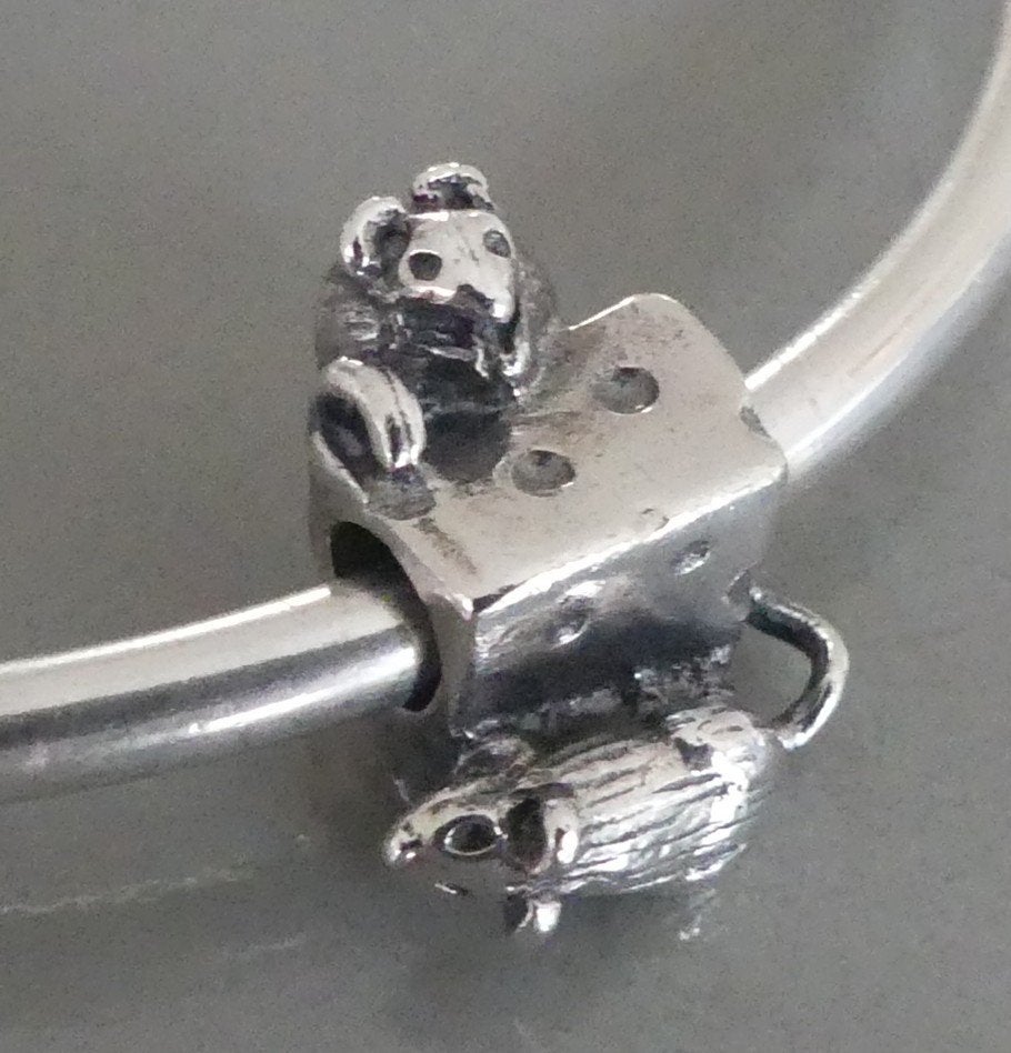 Trollbeads MUIS OP KAAS (zie je niet vaak), -, Verzenden, -, Zo goed als nieuw