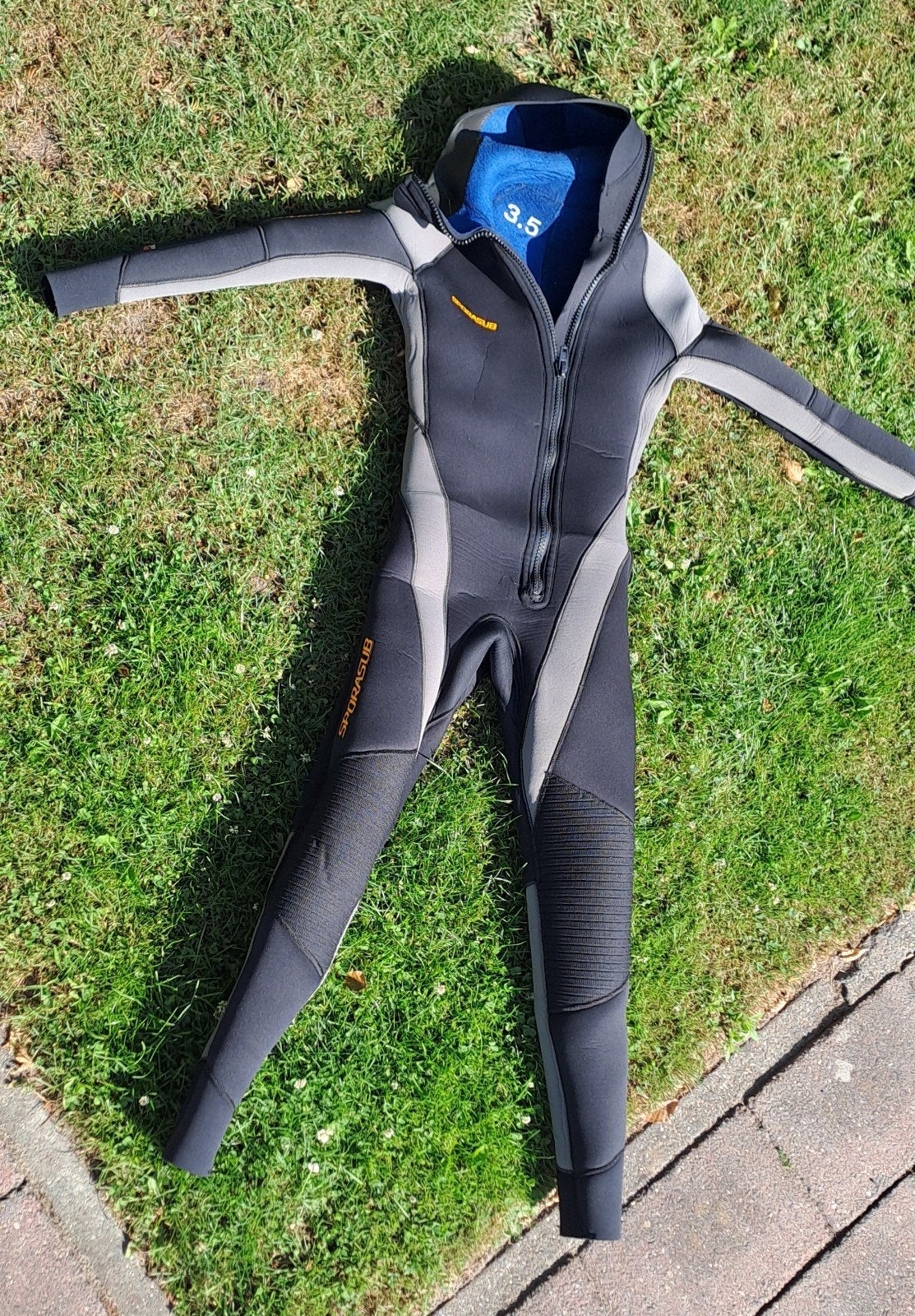 Sporasub duikpak 7mm met bovenpak, Watersport en Boten, Duiken, Ophalen, Gebruikt, Duikpak
