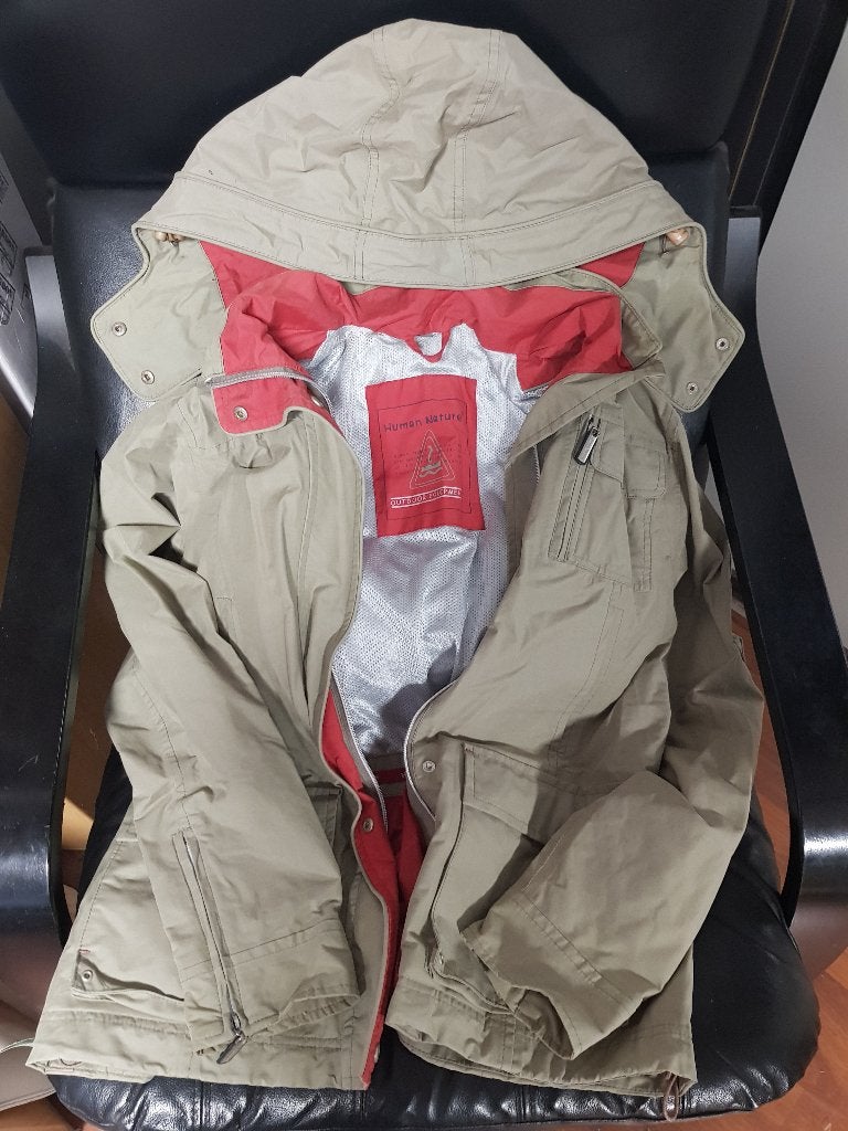 Human Nature Outdoor Jas - Beige/Rood - Maat M, Maat 38/40 (M), Beige, Ophalen of Verzenden, Human Nature
