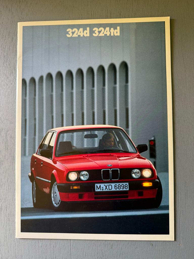 BMW 324d 324td Autofolder - Originele brochure, Ophalen of Verzenden, Zo goed als nieuw, BMW