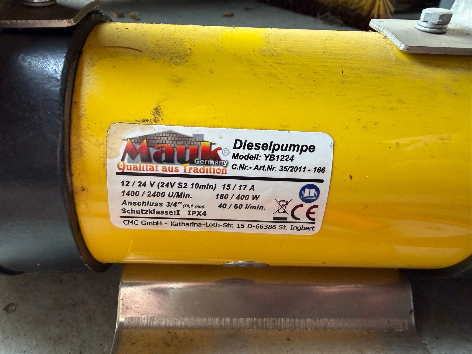 Mauli Dieselpomp YB1224 - 12/24V, 40/60 l/min, Ophalen of Verzenden