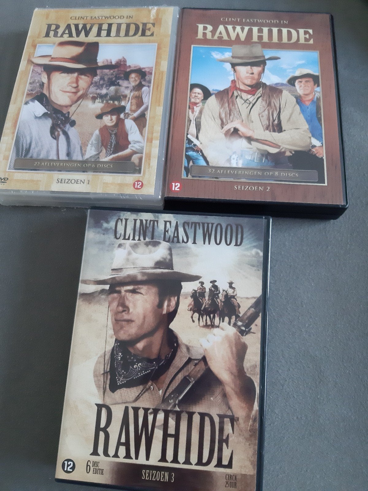 Rawhide Seizoen 1, 2 & 3 DVD - Clint Eastwood Western, Cd's en Dvd's, Gebruikt, Seizoen 1, Ophalen of Verzenden, Actie en Avontuur