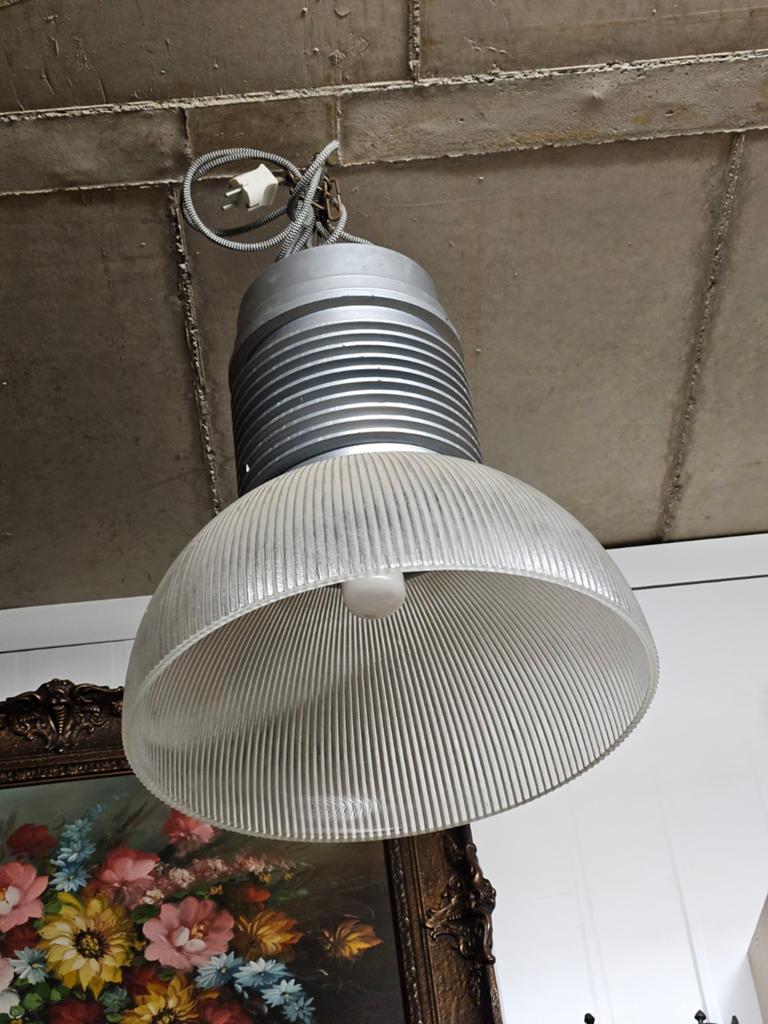 2 gave industriële lampen., Huis en Inrichting, Lampen | Hanglampen, Ophalen, Zo goed als nieuw, Minder dan 50 cm