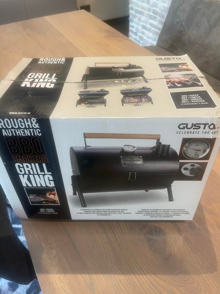 Gusta Smoker Grill King BBQ - Nieuw in doos, Verzenden, Nieuw, Met accessoires