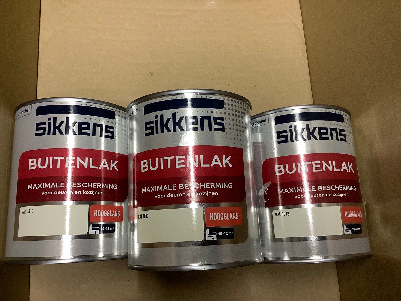 Sikkens hoogglans buitenlak ral 1013, Ophalen of Verzenden, Nieuw, Overige kleuren, Lak