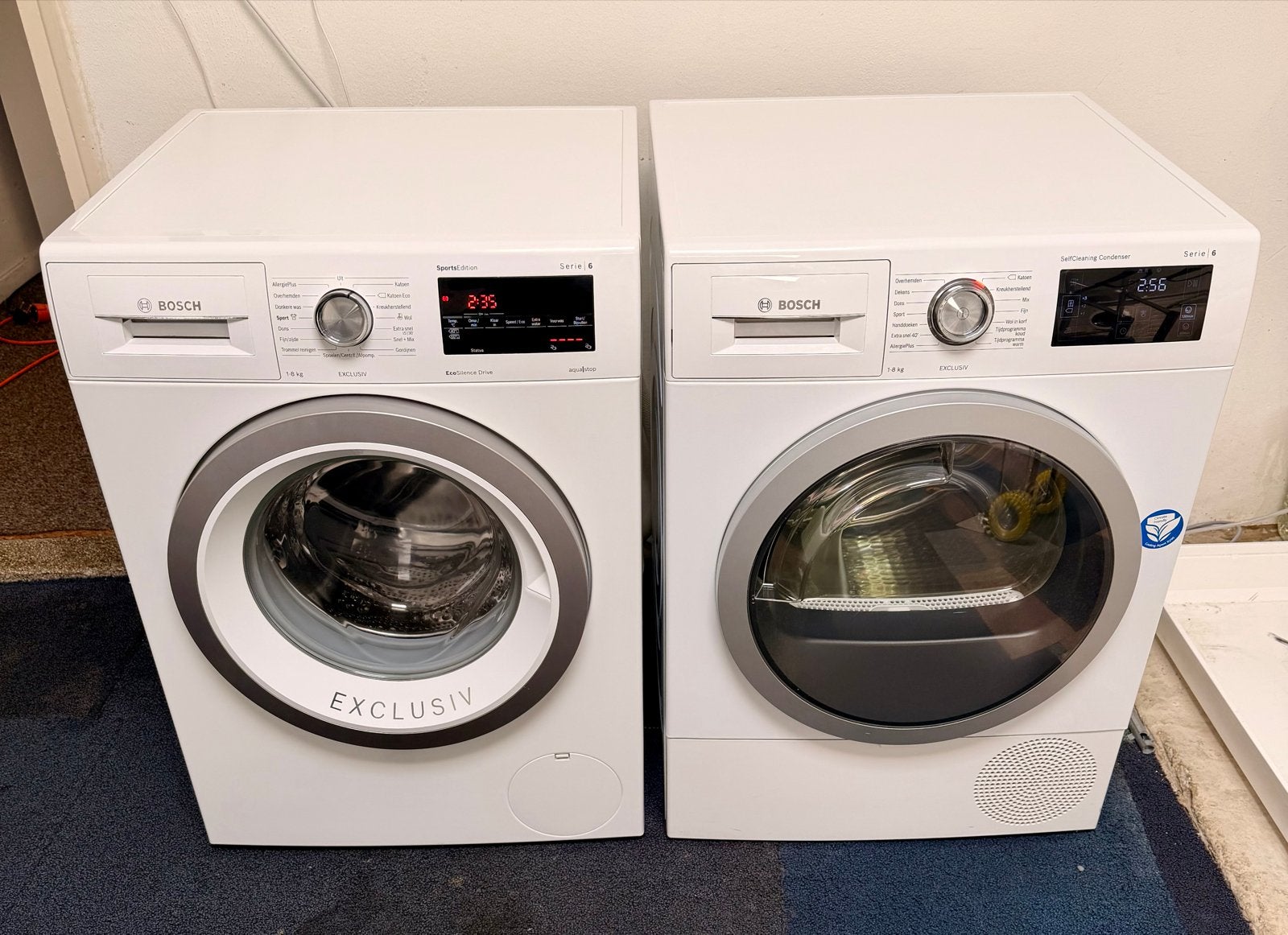 Setje bosch serie 6 Wasmachine & Warmtepomp Droger 8kg A+++, Bosch, Www.bosch.com, Germany, Ophalen of Verzenden
