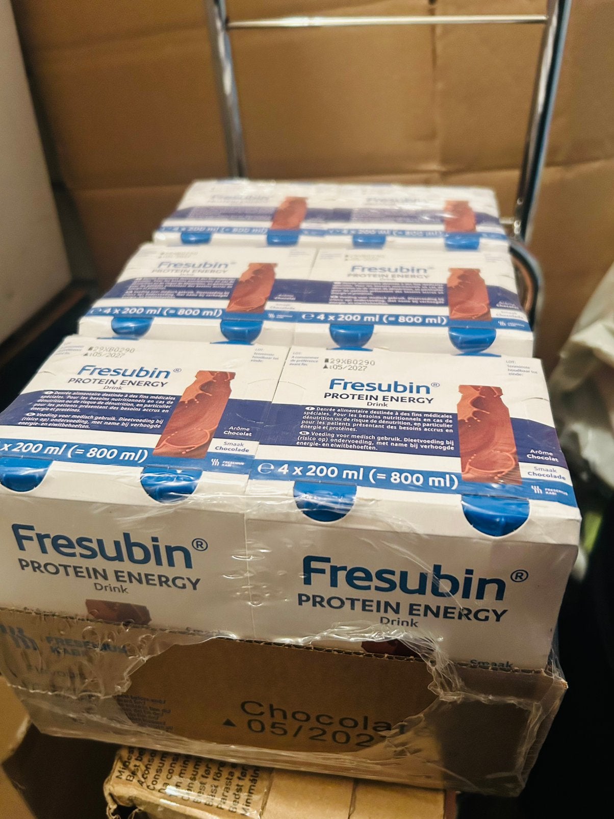 Proteine drink chocolade totaal 15 pakjes van 4 st, Ophalen of Verzenden, Zo goed als nieuw, Overige typen