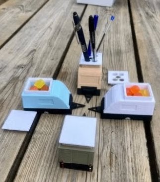 4 stuks kip shelter caravan bewaardoosjes / pennenbakjes, Caravans en Kamperen, Caravan accessoires, Ophalen of Verzenden, Nieuw