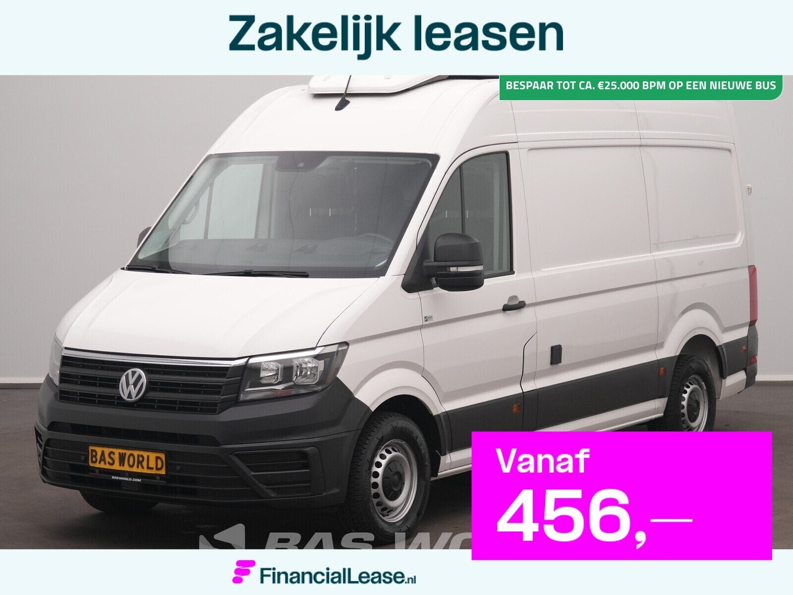 Volkswagen Crafter 140pk Koelwagen Kerstner Cooljet L3H3 AC/, Stof, Gebruikt, Euro 6, 4 cilinders
