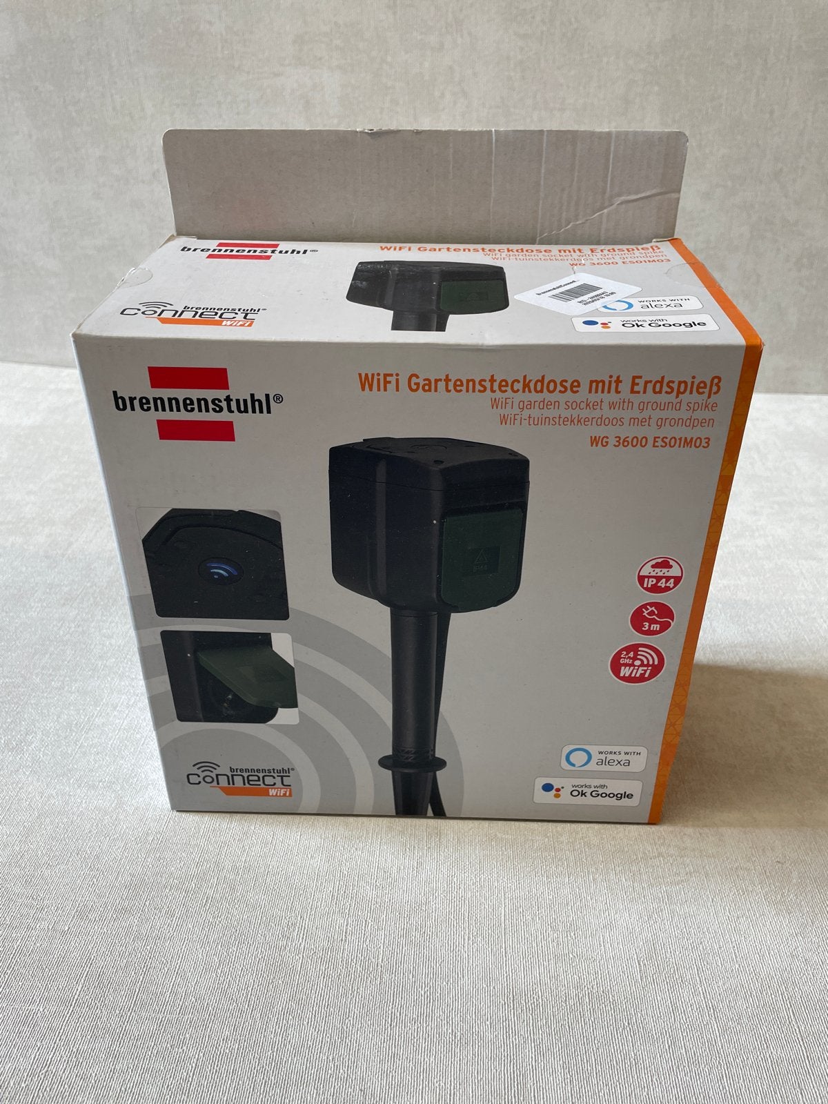 Brennenstuhl WiFi Tuinstopcontact met Grondpen, Kunststof, Minder dan 50 watt, Overige typen, Onbekend