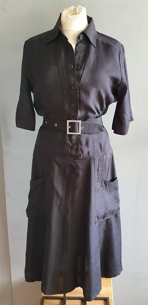 Massimo Dutti jurk, Zwart, Ophalen of Verzenden, Zo goed als nieuw, Knielengte
