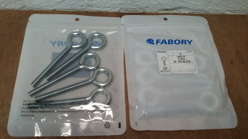 Schroefoog 10x90x18 verzinkt Fabory, Verzenden, Nieuw, 50 tot 100 mm