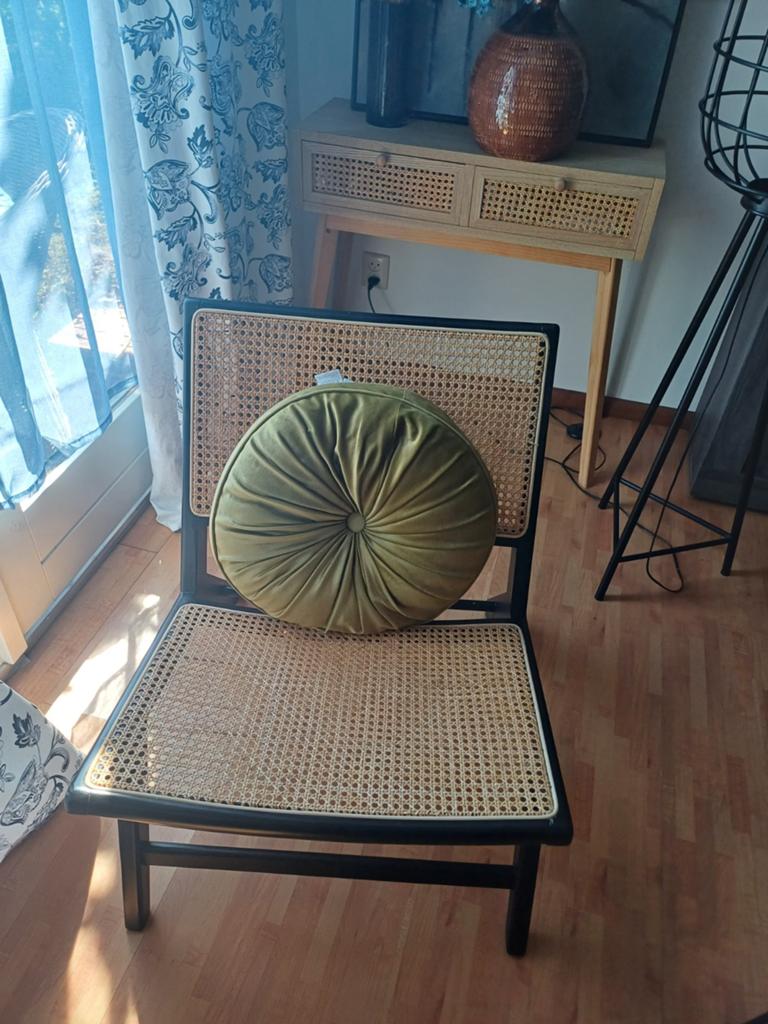 Rotan fauteuil van h&m home collectie., Ophalen of Verzenden, Zo goed als nieuw, 75 tot 100 cm, 50 tot 75 cm