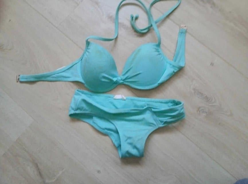 Turquoise bikini set - Zo goed als nieuw, Kleding | Dames, Badmode en Zwemkleding, Blauw, Ophalen of Verzenden, Bikini, Onbekend