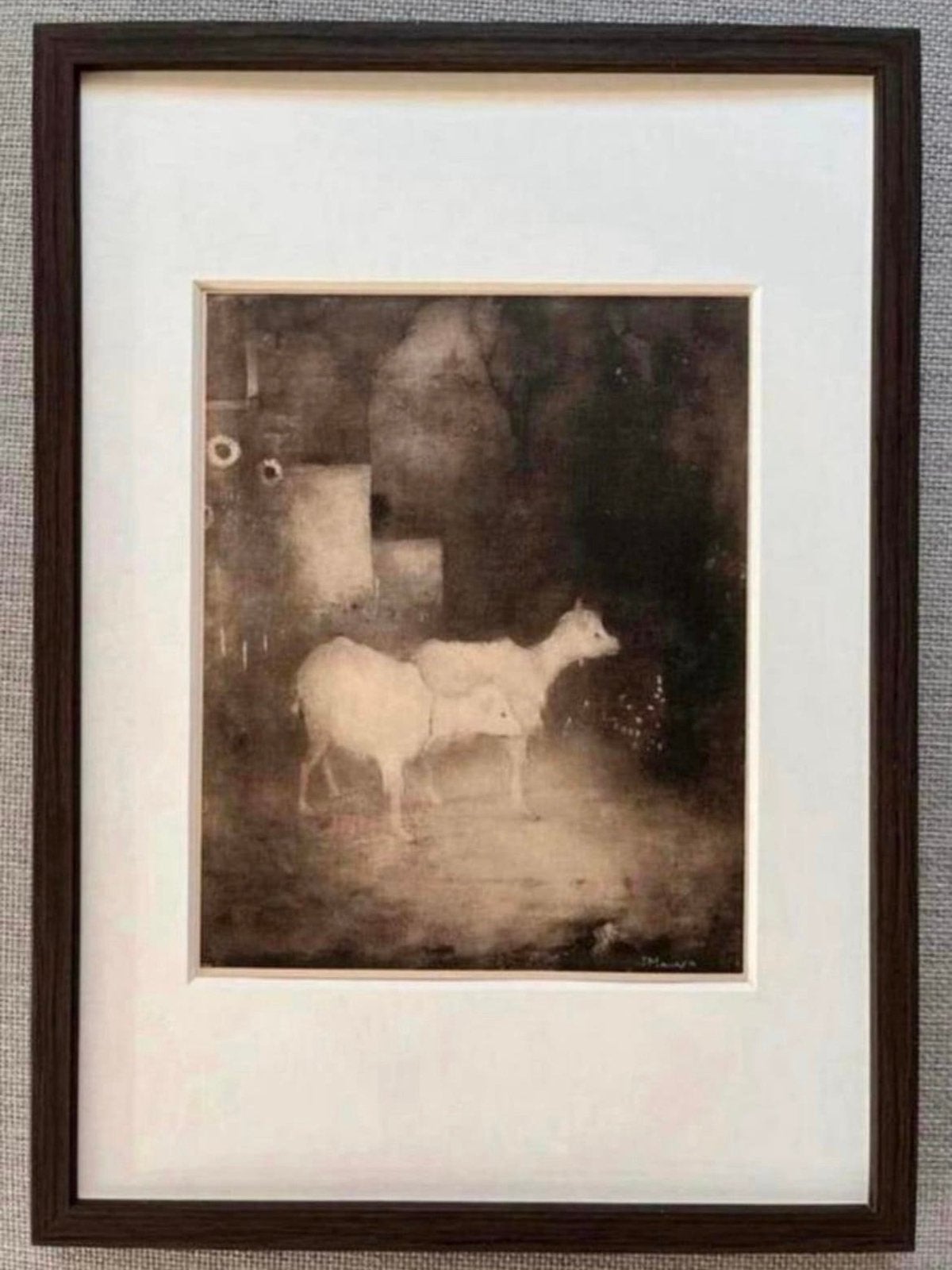 Jan Mankes 1889-1920 / Geitjes in Bosch 1927, Antiek en Kunst, Gesigneerd, Verzenden, 23 cm, Gravure