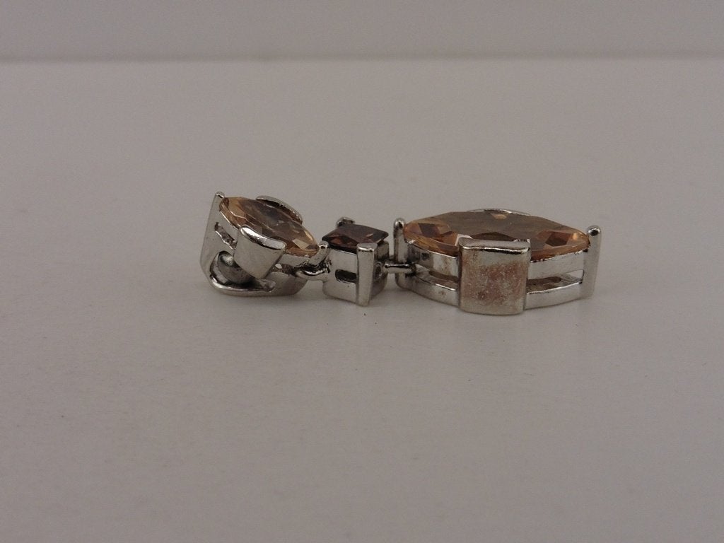 Zilveren hanger met zirkonia                             Z66, Gebruikt, ., Ophalen of Verzenden, .