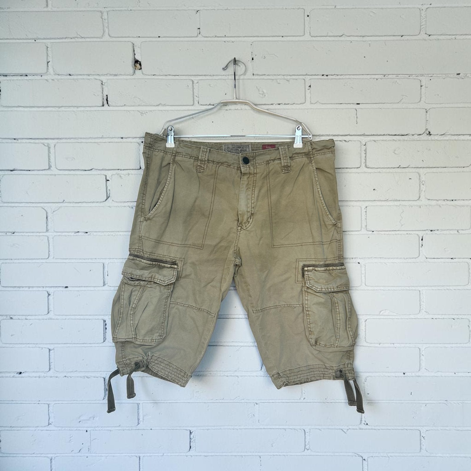 Sutherland Shorts Maat XXL Khaki Bruin Cargo Combat Long, Land, Her, Bruin, Verzenden