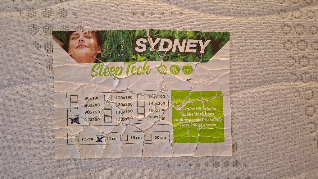 Matras 90x200, Ophalen, Gebruikt, 90 cm, Eenpersoons