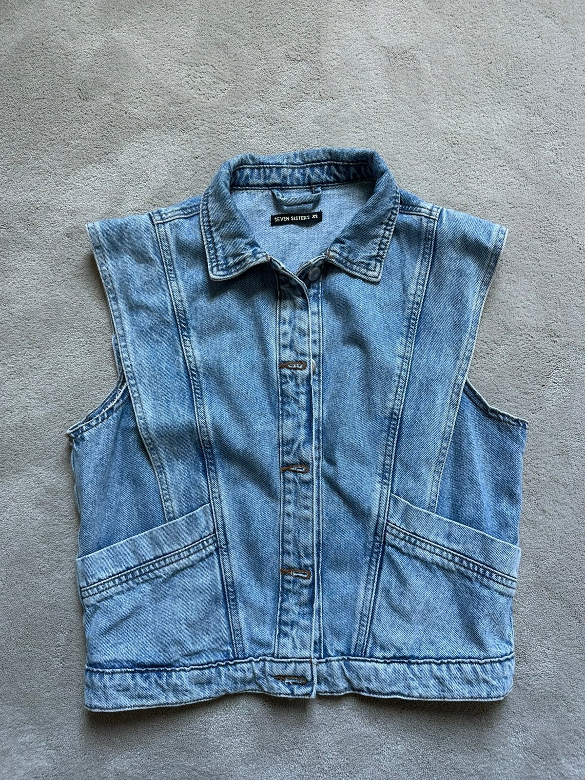 Spijker gilet XS van Seven Sisters, Ophalen of Verzenden, Zo goed als nieuw, Maat 34 (XS) of kleiner, Blauw