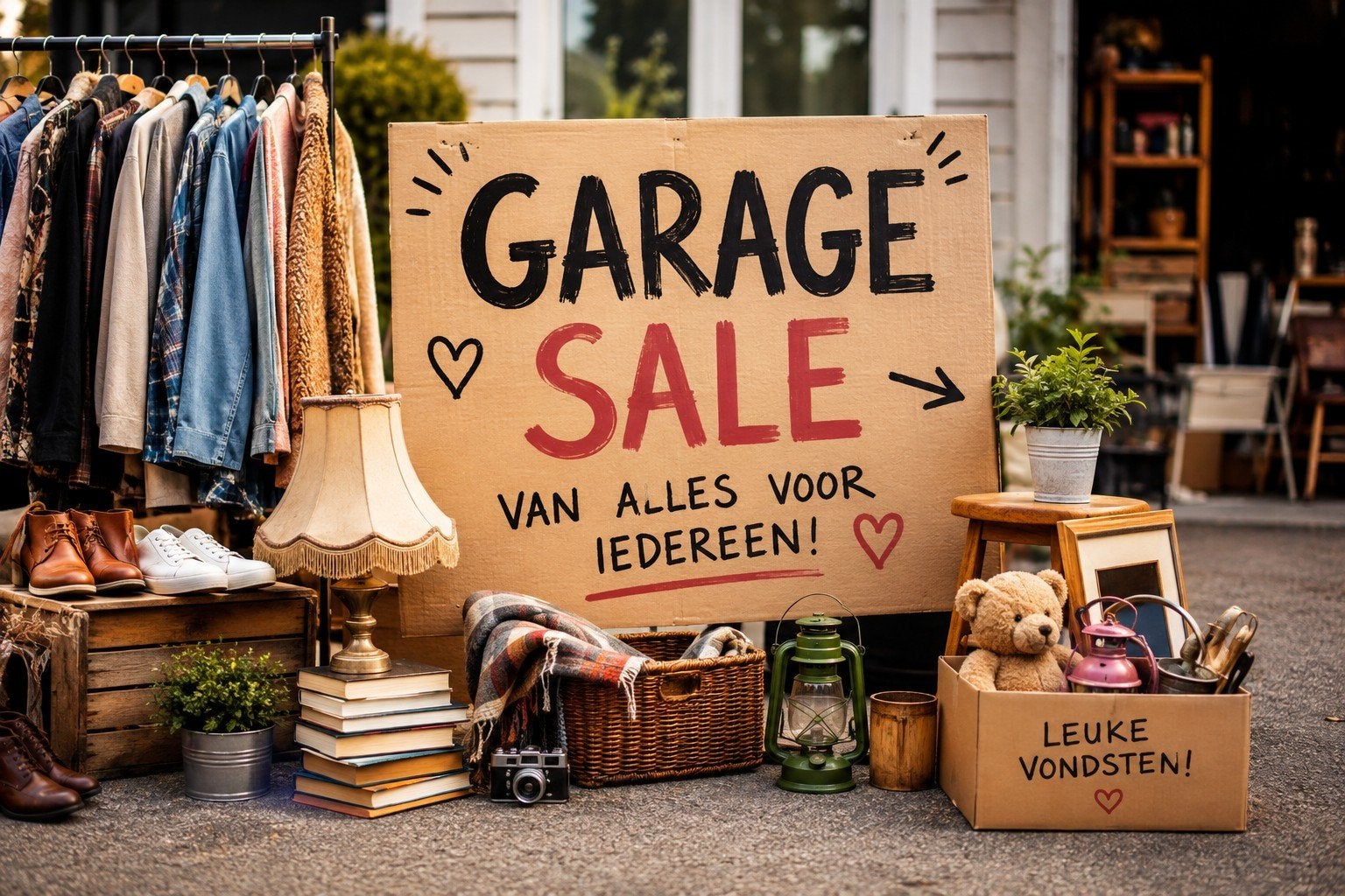 GARAGE SALE ASSEN | ROMMELMARKT | VINTAGE | KLEDING | LAMPEN, Ophalen