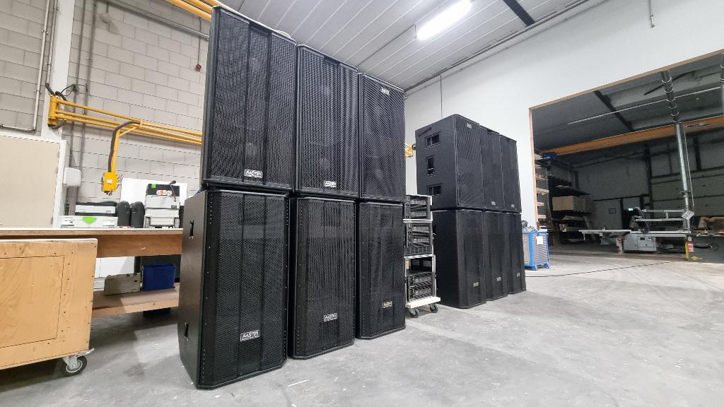 Master audio MD4 Grote geluid set MD-222 MD218 3K6 + kaarten, Gebruikt, Overige typen, 120 watt of meer, Ophalen