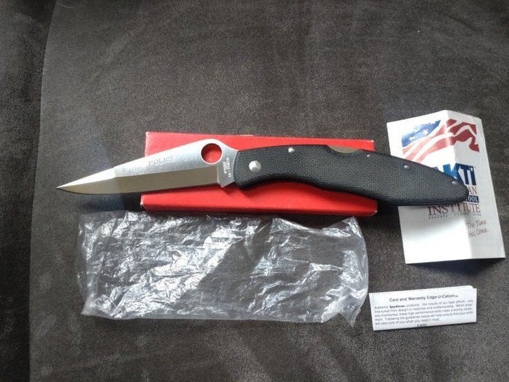 vintage spyderco police g10, Ophalen of Verzenden