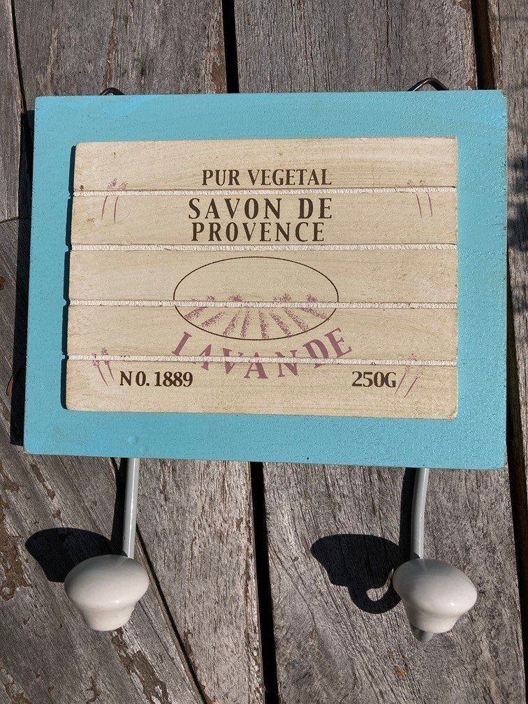 KAPSTOK/ HANDDOEKREK OLD LOOK SAVON 6 stuks Blauw Appletree, Antiek en Kunst, Ophalen of Verzenden