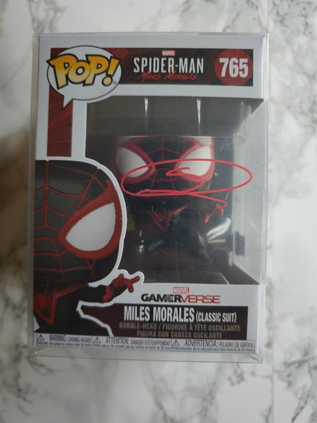 Funko Spiderman Miles Morales signed by Shamiek Moore, Ophalen of Verzenden, Nieuw