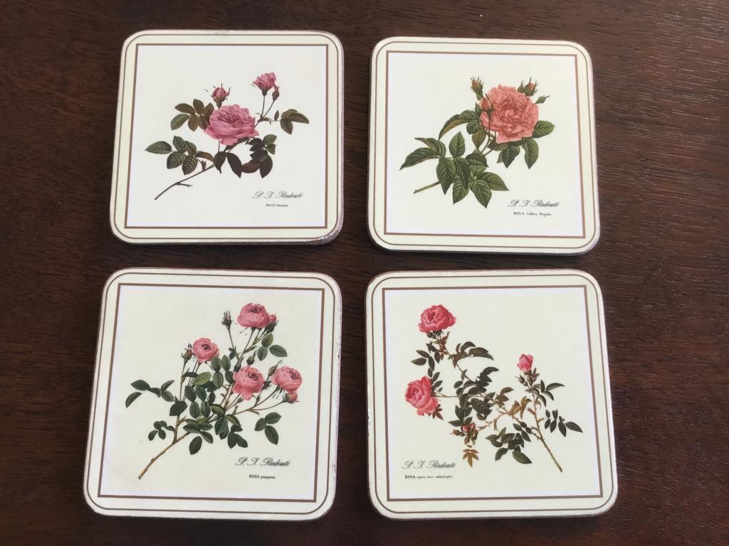 Pimpernel, onderzetters, rosa, Ophalen of Verzenden, Zo goed als nieuw, Glas of Kopje