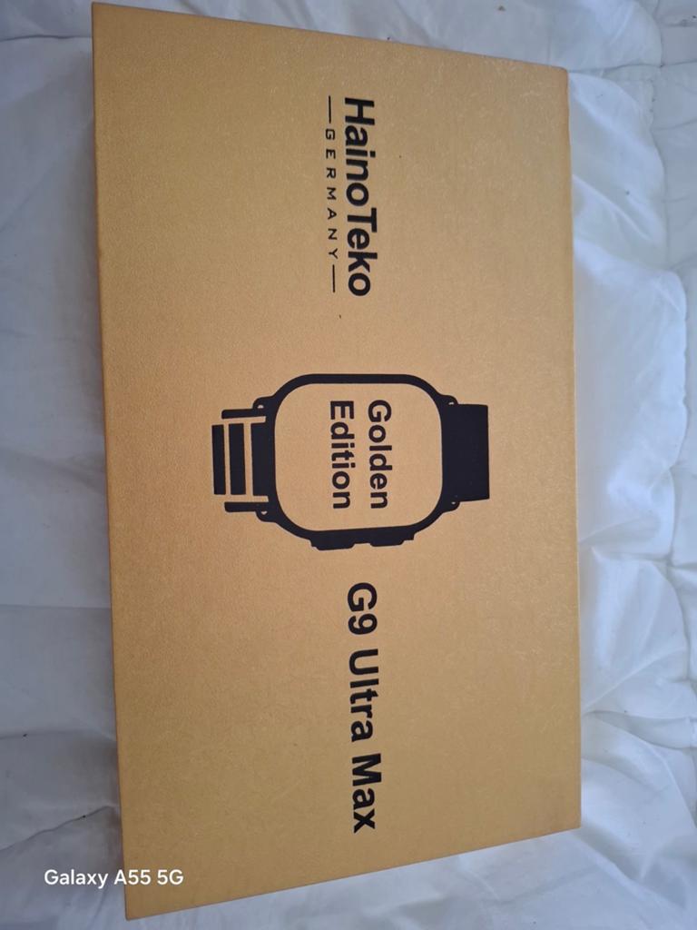 Haino Teko G9 Ultra Max Golden Edition Smartwatch, Zwart, Nieuw, Ophalen of Verzenden, Waterdicht