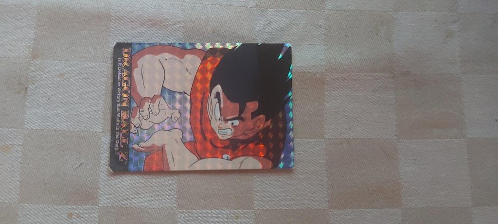 dragonball z kaart glitter Goku Kamehameha fraai, Ophalen of Verzenden, Zo goed als nieuw, Losse kaart