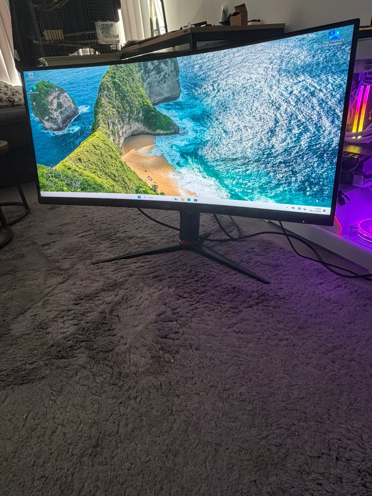 AOC Gaming CU34G2XP/BK - 34" Ultrawide WQHD 180Hz 1ms Curved, Curved, VA, Minder dan 1 ms, Zo goed als nieuw