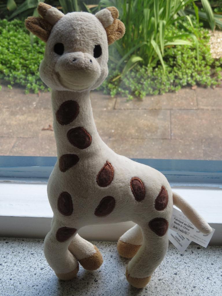 Giraffe of giraf Sophie merk Vulli France knuffel, Giraf, Ophalen of Verzenden, Zo goed als nieuw, Wasbaar