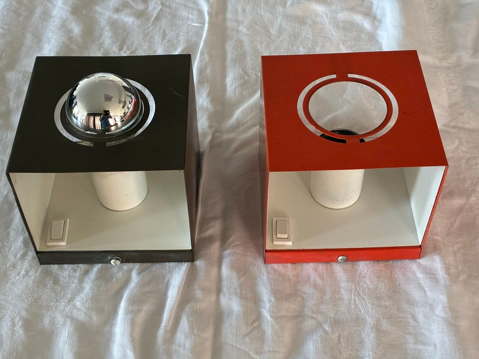 Philips "The Cube" (NWS 65) bruin en oranje, Ophalen of Verzenden, Gebruikt, Metaal