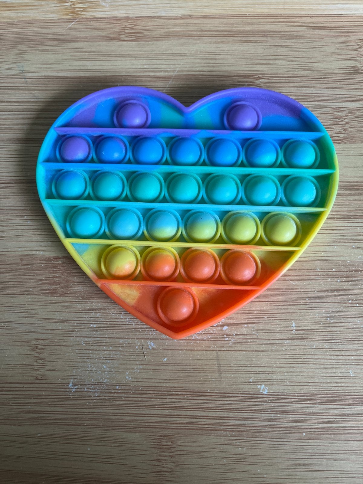 Pop It Fidget Toy Hart Regenboog - Stressvermindering, Ophalen of Verzenden, Zo goed als nieuw, Jongen of Meisje