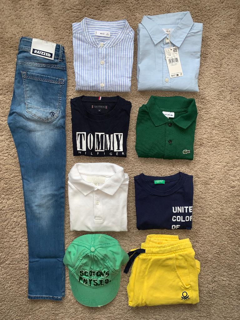Partij Lacoste, Tommy Hilfiger shirt, polo, jeans mt 140, Verzenden, Zo goed als nieuw, Lacoste, Shirt of Longsleeve
