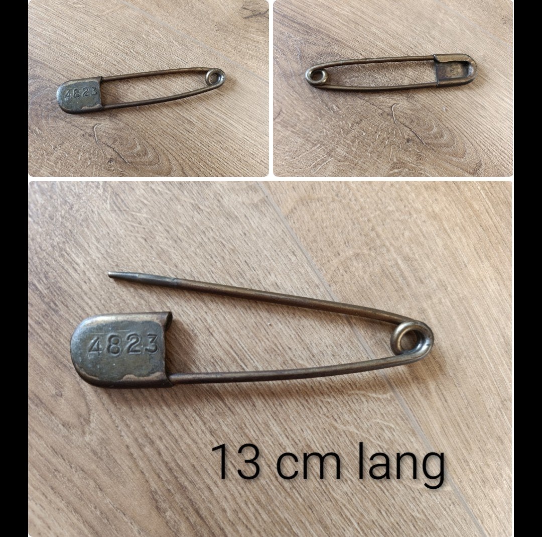 Xl veiligheidsspeld, 13 cm lang, Antiek en Kunst, Ophalen of Verzenden