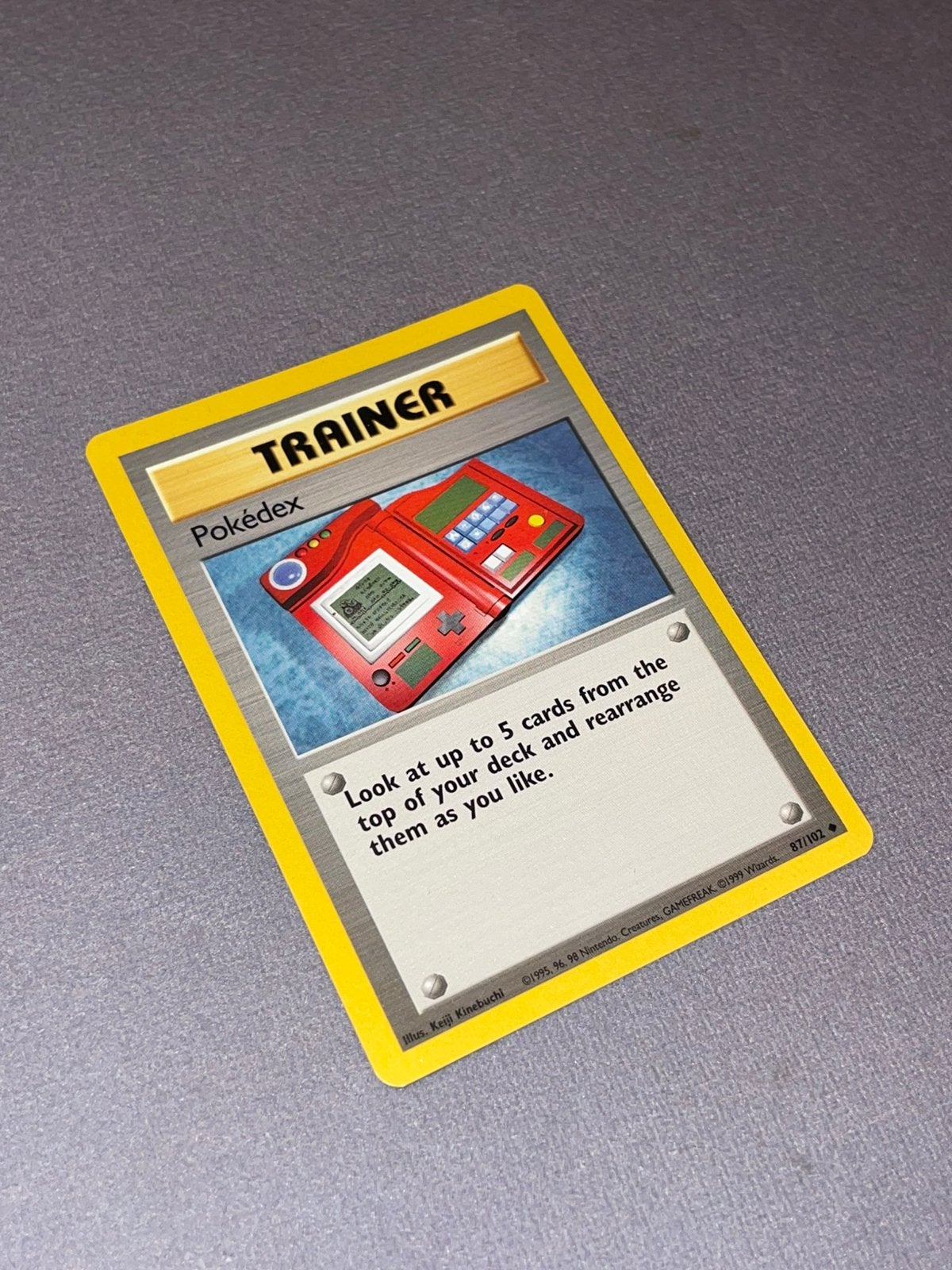 Pokemon - Pokédex 87/102 Base Set Trainer, Hobby en Vrije tijd, Ophalen of Verzenden, Zo goed als nieuw, Losse kaart