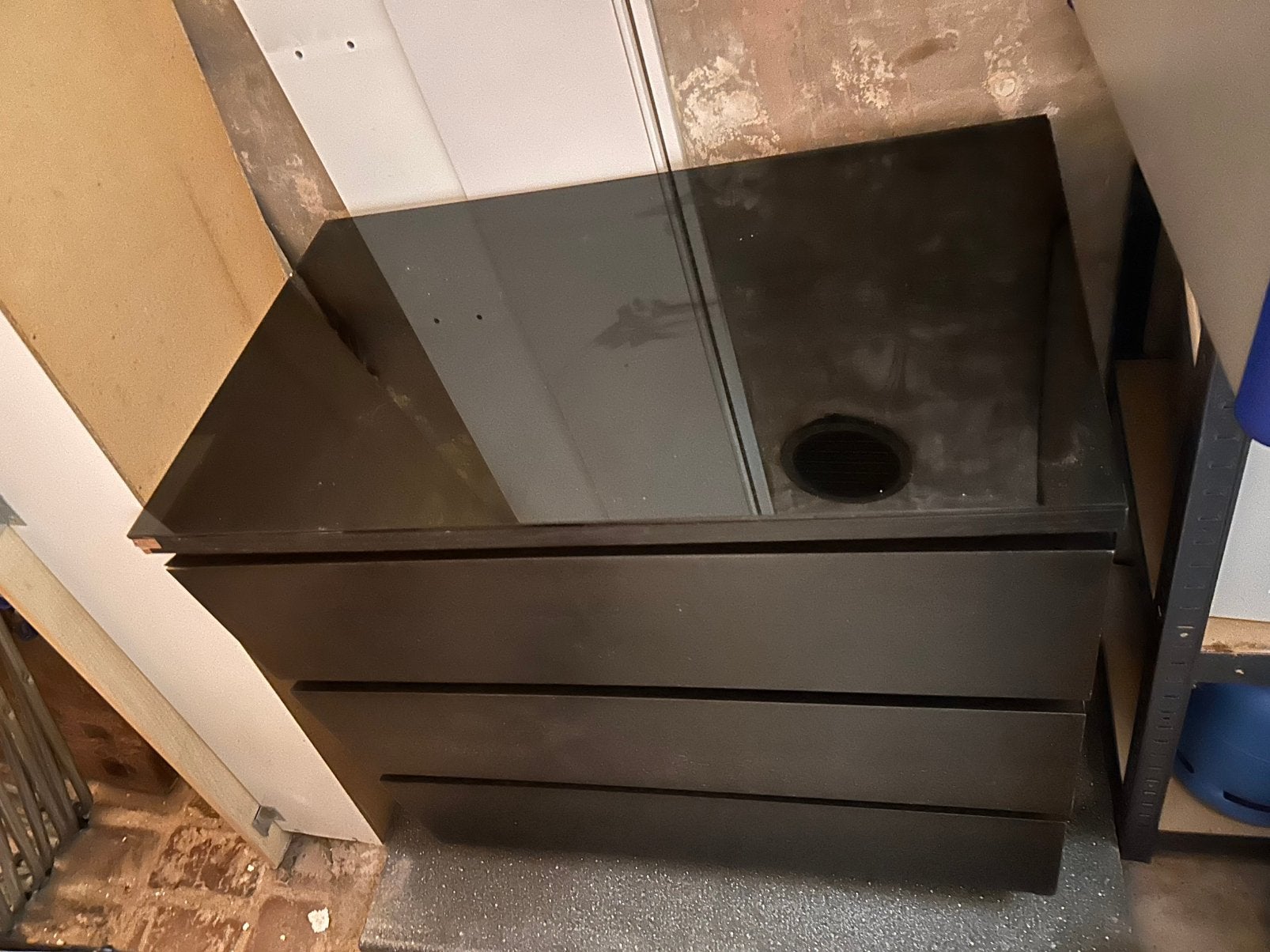 Ikea malm ladekast met glasplaat, Ophalen, Gebruikt, 50 tot 100 cm, 3 of 4 laden