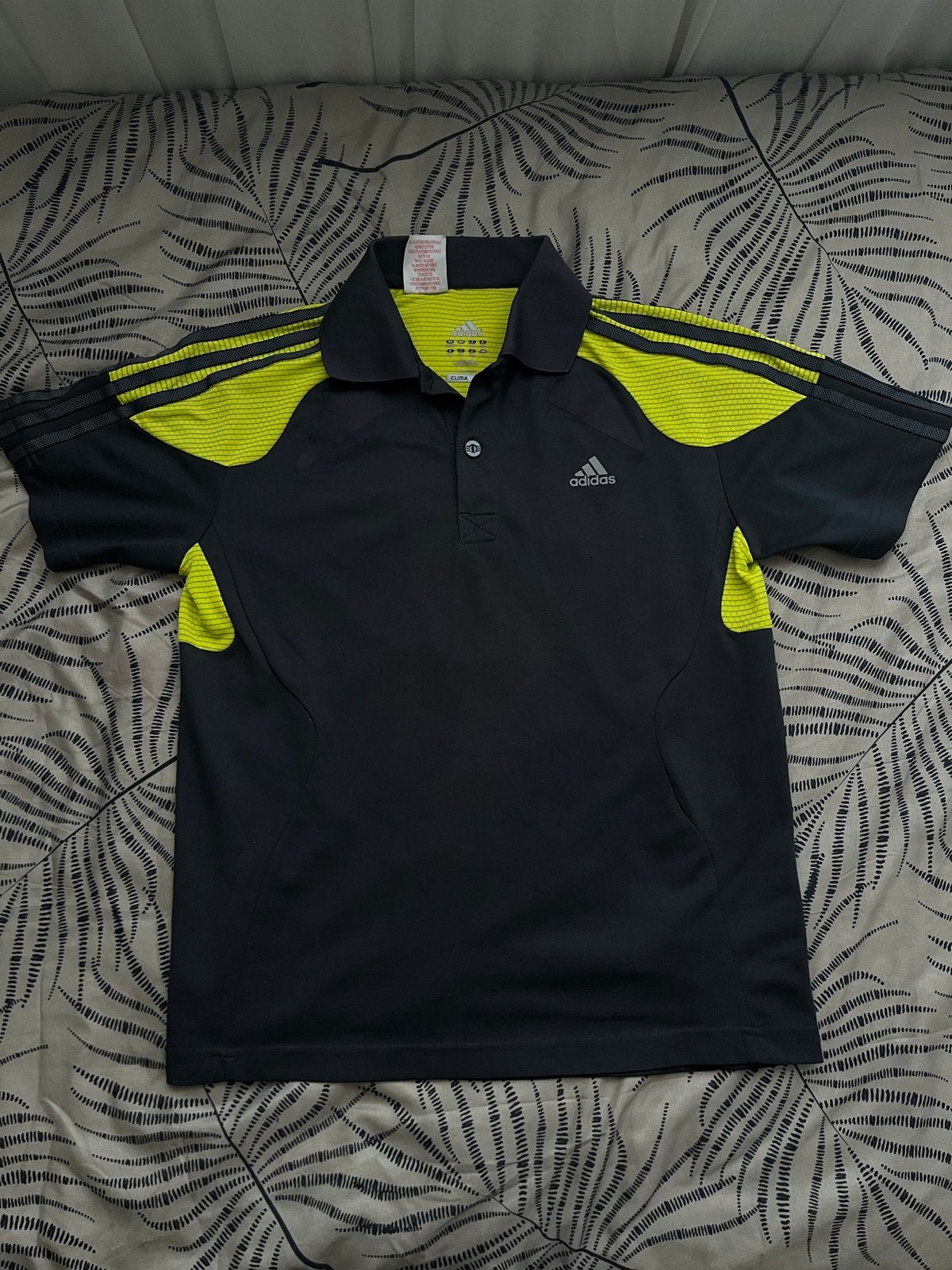 Adidas ClimaCool Polo Shirt Zwart/Geel Maat M, Ophalen of Verzenden, Zo goed als nieuw, Maat 46 (S) of kleiner, Zwart
