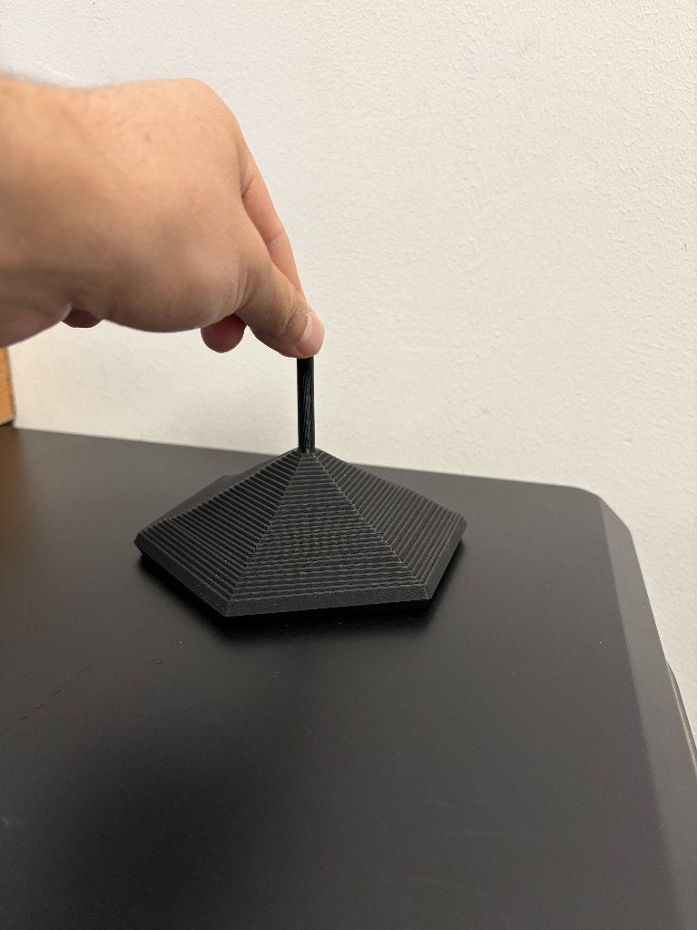 Zwarte 3D-geprinte zeshoekige fidget toy, Verzenden, Zo goed als nieuw