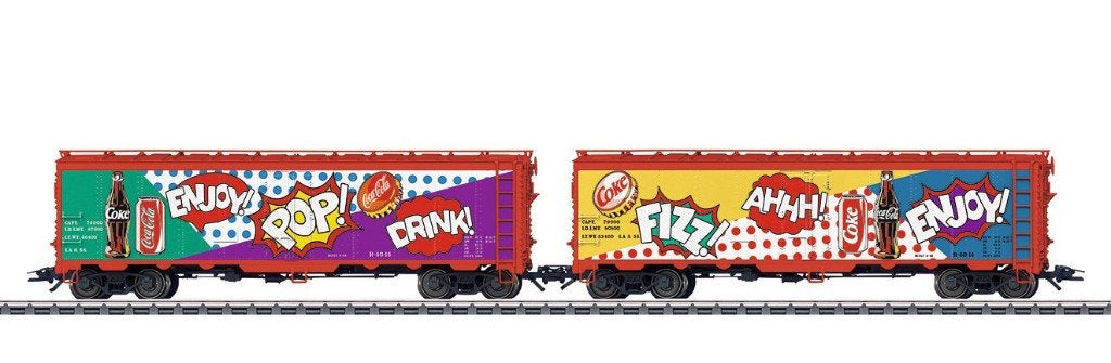 Marklin H0 45685 - Set met 2 US koelwagens Coca Cola in ovp, Wisselstroom, Ophalen of Verzenden, Märklin, Nieuw