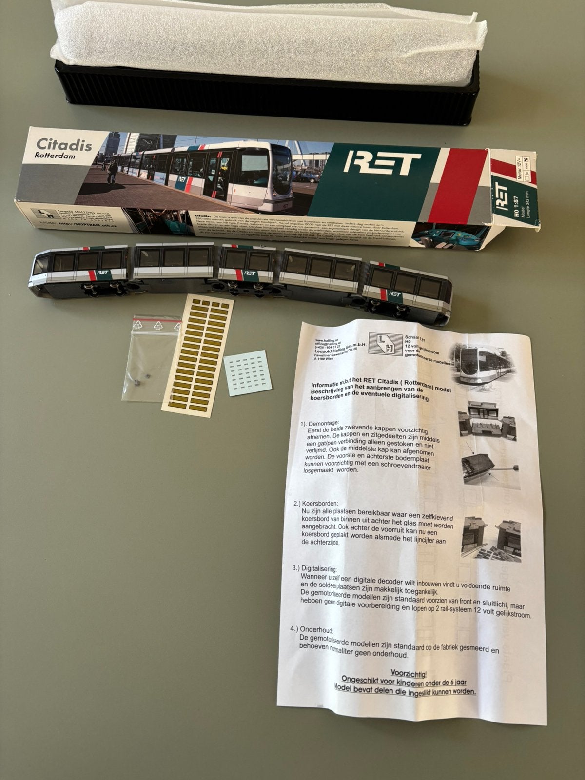 Modeltram model tram citadis Rotterdam RET schaal 1:87, Verzenden, Nieuw, Groter dan 1:32