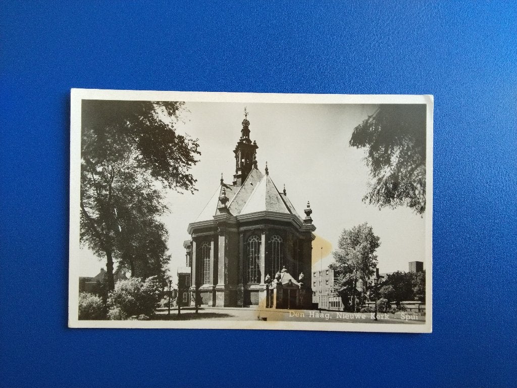 Den Haag, Nieuwe kerk. Spui. Klf, Verzenden, 1940 tot 1960, Ongelopen, Zuid-Holland