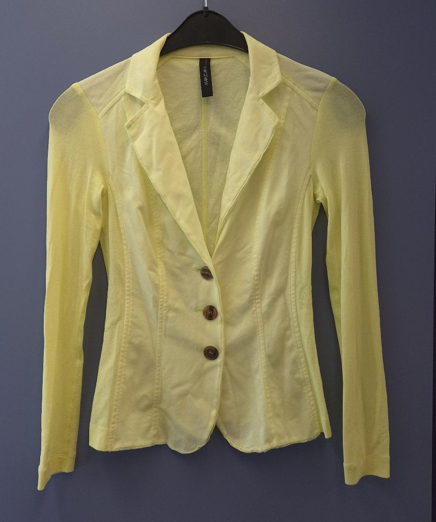 Marc Cain blazer lichtgeel stretch mt 36 zomer blazer 51396
