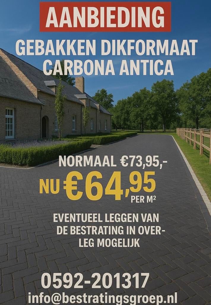 Gebakken Dikformaat carbona antica., Ophalen, Gebruikt, Klinkers, 10 m² of meer