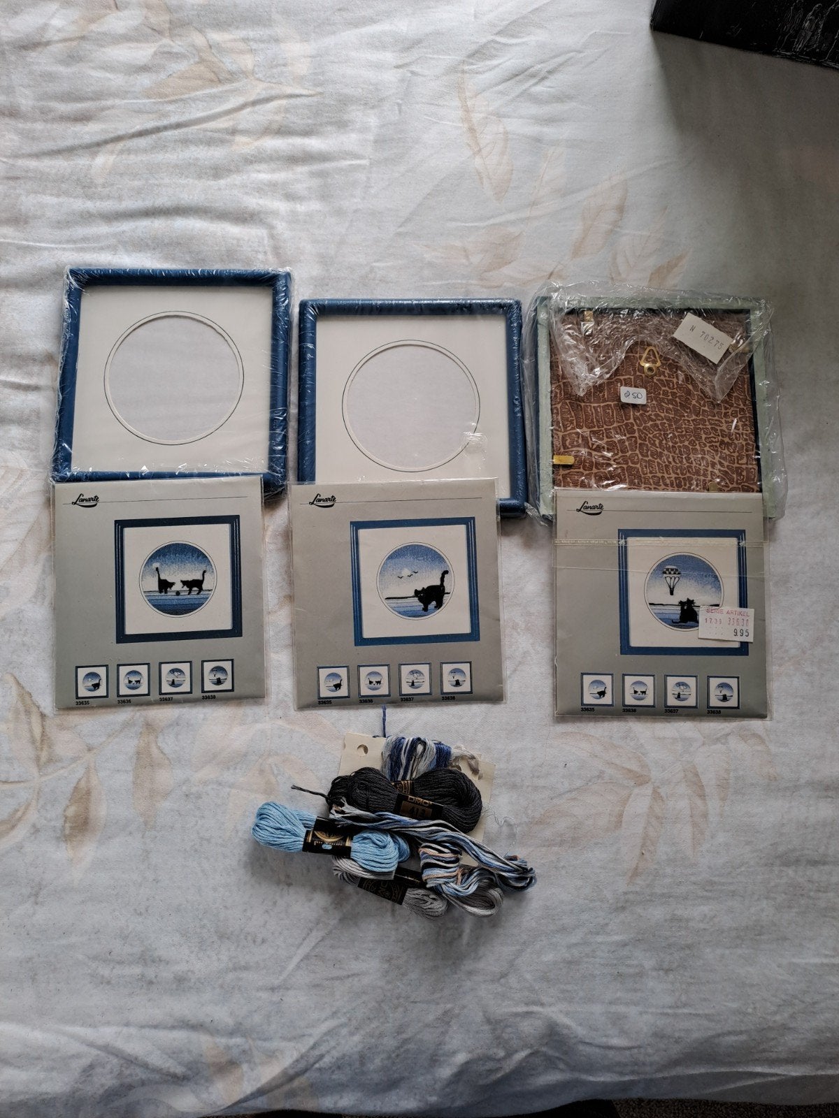 Lanarte borduurpakketjes inclusief lijstjes, Ophalen of Verzenden, Nieuw, Blauw, Fotolijst