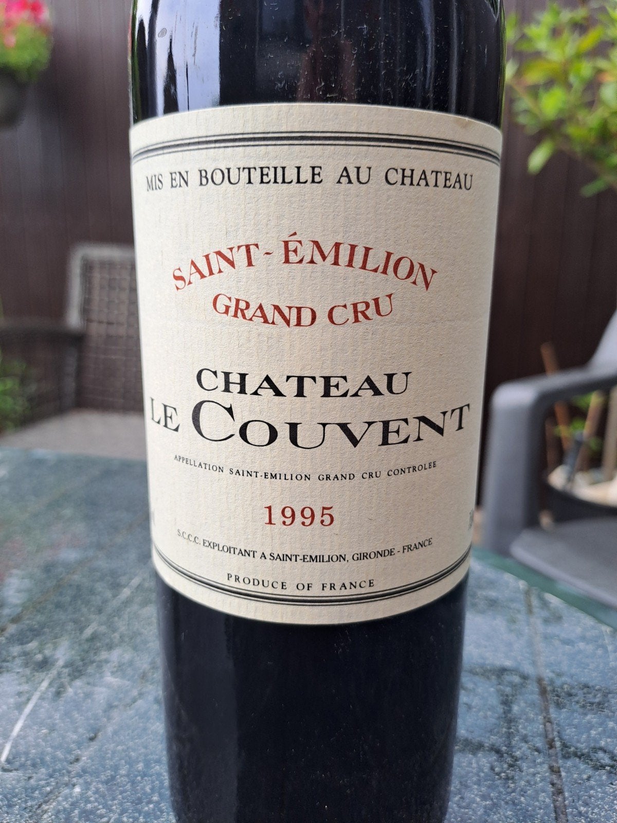 Chateau Le Couvent Saint-Émilion Grand Cru 1995, Ophalen of Verzenden, Gebruikt, Frankrijk, Rode wijn